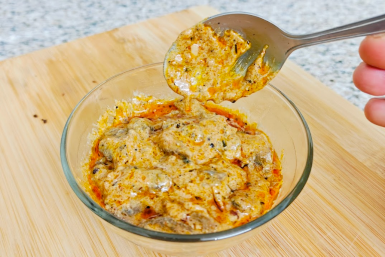 Creamy Mushrooms in Tomato Alfredo Sauce